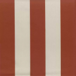 Osborne & Little PISA STRETTO F7790-16 Terracotta rust red stripes alternating with cream white stripes
