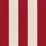 Osborne & Little PISA STRETTO F7790-17 Deep crimson red stripes alternating with cream white stripes