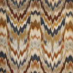 Osborne & Little IRISA F7831-02 Warm beige, navy blue and rust brown tones