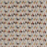 Osborne & Little COLVILLE F7870-04 Ivory background with black, crimson and aqua geometric elements