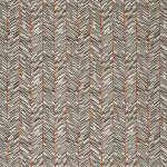 Osborne & Little ELGIN F7872-04 Charcoal grey with rust and brown accents