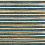 Osborne & Little PORTLAND F7875-02 Teal blue and mustard gold stripes with cream highlights