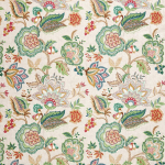 Osborne & Little SAMODE F7893-02 Cream background with mint green, coral pink and blue details