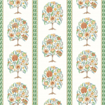 Osborne & Little TANISKA F7894-03 Amber yellow, sage green and orange with brown accents