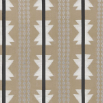 Osborne & Little CHIMAYO F7954-02 Sandy beige with dark brown and silver grey stripes