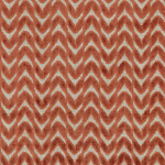Osborne & Little MOSTO F7991-02 Terracotta orange and natural beige in zigzag pattern
