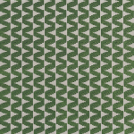 Osborne & Little CAVALLI F7996-02 Forest green and natural beige fabric with geometric pattern