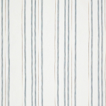 Osborne & Little VISTULA F8010-02 White background with soft blue-grey stripes and copper highlights