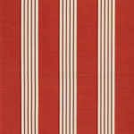 Nina Campbell BICTON NCF4051-06 Terracotta red with cream vertical striping and subtle brown accents