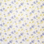 Nina Campbell NYMANS NCF4094-04 Pale lavender blue and soft lemon yellow on white background