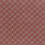Nina Campbell KELBURN NCF4144-01 Rich cranberry red with natural beige linen undertones