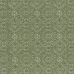 Nina Campbell BINTAN NCF4165-02 Muted sage green with cream pattern detailing throughout