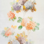 Nina Campbell FLORIANA NCF4190-02 Peach, lilac and soft yellow with sage green foliage