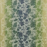 Nina Campbell GEORGIANA NCF4192-04 Navy blue and sage green florals on pale mint background