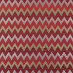 Nina Campbell BARGELLO NCF4210-05 Crimson, bright red and silver grey zigzag pattern