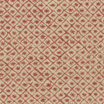 Nina Campbell SOLITAIRE NCF4220-02 Cream background with brick red geometric pattern accents