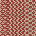 Nina Campbell PACHINKO NCF4222-02 Rustic terracotta red and natural beige woven combination