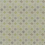Nina Campbell JACQUET NCF4224-03 Soft sage green, muted grey and cream diamond pattern