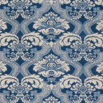 Nina Campbell MEREDITH NCF4241-01 Navy blue and powder blue with cream accents