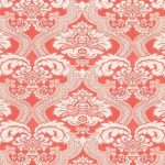 Nina Campbell MEREDITH NCF4241-04 Coral red and salmon pink with cream detailing