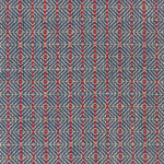 Nina Campbell TODI NCF4262-04 Navy blue with vibrant scarlet red highlights