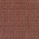 Nina Campbell TODI NCF4262-07 Rich chocolate brown with bright crimson red detailing