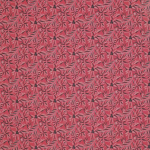 Nina Campbell LOULOU NCF4283-01 Vibrant coral red with charcoal black accents