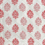 Nina Campbell CAMILLE NCF4292-01 Coral red and soft pink on cream background