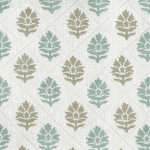 Nina Campbell CAMILLE NCF4292-02 Sage green and taupe on cream background