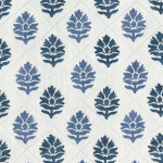 Nina Campbell CAMILLE NCF4292-05 Navy and cornflower blue on cream background