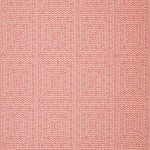 Nina Campbell MOURLOT NCF4293-01 Soft coral pink and cream with geometric waveline pattern