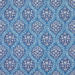 Nina Campbell MARGUERITE NCF4294-04 Vibrant cobalt and navy blue with white details