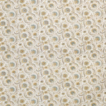 Nina Campbell BAVILLE NCF4331-03 Ochre yellow, pale blue and beige on cream background