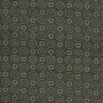 Nina Campbell GARANCE NCF4336-02 Charcoal grey background with lime green and olive motifs