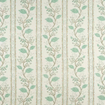 Nina Campbell POMEGRANATE TRAIL NCF4360-02 Soft mint green and beige botanical patterns on cream backdrop