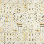 Nina Campbell CLOISTERS NCF4361-03 Golden yellow and dark brown markings on cream background