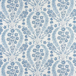 Nina Campbell CHELWOOD NCF4364-01 Cornflower blue and sky blue on cream background