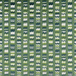 Nina Campbell SEBASTIAN NCF4373-06 Forest green with lime and teal accents on cream