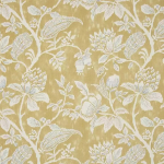 Nina Campbell PONDICHERRY NCF4402-01 Warm golden ochre with creamy white botanical pattern