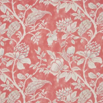 Nina Campbell PONDICHERRY NCF4402-04 Coral pink background with cream coloured floral design