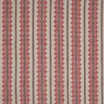Nina Campbell BASHOLI NCF4403-04 Raspberry red, taupe brown and beige background