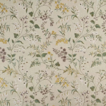 Nina Campbell ALMORA NCF4404-01 Soft beige background with sage green and muted yellow accents