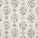 Nina Campbell LALITA NCF4405-01 Soft cream background with sage green and pale peach accents