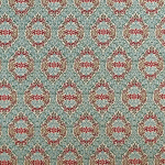 Nina Campbell RANA NCF4411-02 Duckegg blue with burgundy red and cream accents
