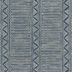 Nina Campbell BANSURI NCF4422-04 Deep navy blue and silver grey with slate undertones
