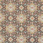 Nina Campbell ANATOLIA NCF4431-04 Deep chocolate brown with soft pink and pale mint accents