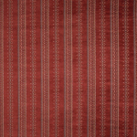 Nina Campbell TURFAN NCF4443-05 Rich rusty terracotta red with beige geometric details