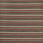 Nina Campbell BERGERET NCF4450-04 Rich burgundy red, brown and cream multi-toned stripes
