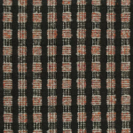 Nina Campbell AUBLET NCF4454-02 Rusty terracotta, charcoal black and beige blend