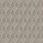 Nina Campbell COUDREAU NCF4461-01 Soft beige, chocolate brown and pale blue geometric pattern